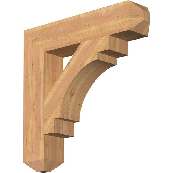 Ekena Millwork Merced Craftsman Smooth Bracket, Western Red Cedar, 5 1/2"W x 28"D x 28"H BKT06X28X28MRC04SWR - main